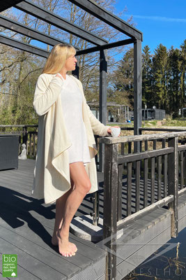 leichter Sommerbademantel Badeponcho Wellness&Spa Mantel Biobademantel Bathrobe 