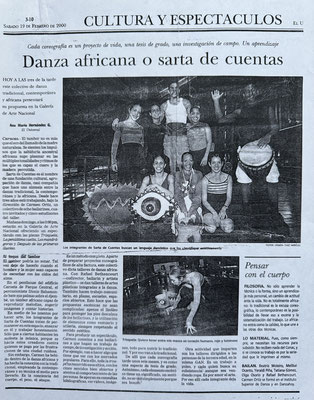 "Sarta de Cuentas". El Nacional, sábado 19 de enero de 2000. Caracas - Venezuela.