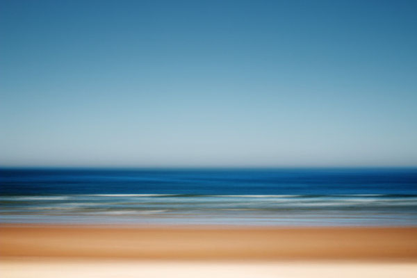 Manuela Deigert Meeresfarben, Sommerstrand, Farben des Sommerstrandes auf Langeoog künstlerisch verwischt durch ICM 