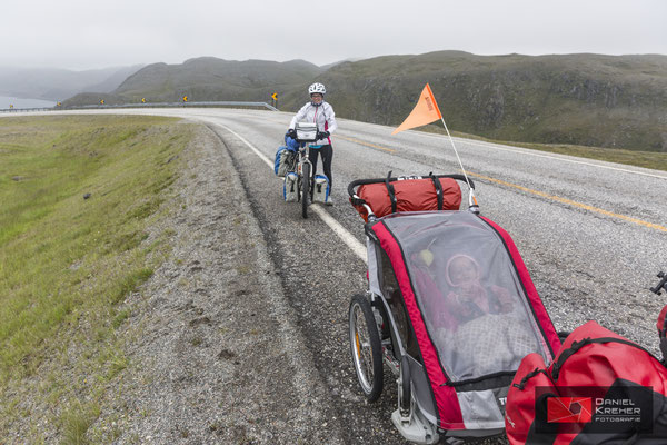 Starker Wind vor dem Nordkap