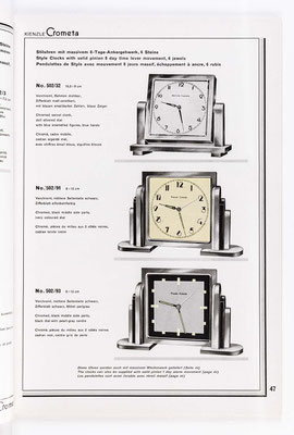 Kienzle Uhrenkatalog Nr. 634, von 1934, Seite 47