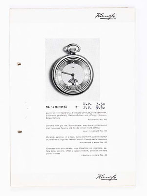 Kienzle Uhrenkatalog für Taschen- und Armbanduhren, Schwenningen, 1939, Seite 15