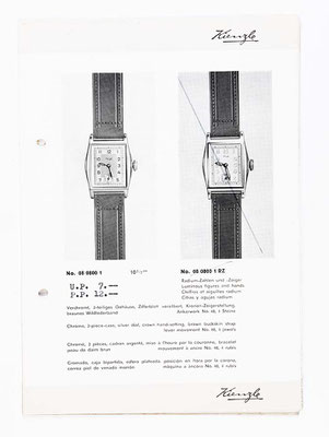 Kienzle Uhrenkatalog für Taschen- und Armbanduhren, Schwenningen, 1939, Seite 44