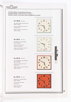 Kienzle Uhrenkatalog Nr. 634, von 1934, Seite 91
