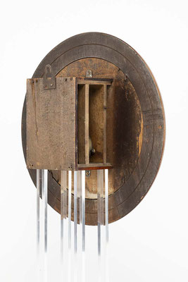 Wanduhr, Johann Hofmeier, Schwärzenbach, um 1855, Seitenansicht ohne Pendelkiste