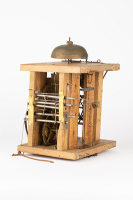 Surrer-Schlagwerk in klassischer Bauform, Schwarzwald um 1900, Rückseite