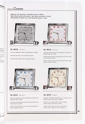 Kienzle Uhrenkatalog Nr. 634, von 1934, Seite 41