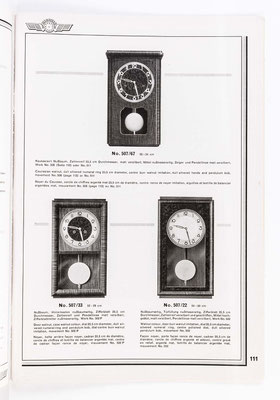 Kienzle Uhrenkatalog Nr. 634, von 1934, Seite 111