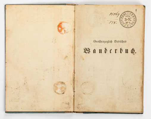 Wanderbuch des Uhrmachergesellen Georg Bilharz von 1849 bis 1851, Kenzingen im Großherzogtum Baden, Seite 1