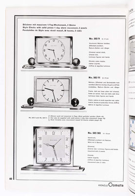 Kienzle Uhrenkatalog Nr. 634, von 1934, Seite 40