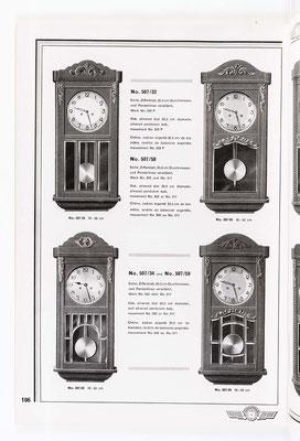 Kienzle Uhrenkatalog Nr. 634, von 1934, Seite 106