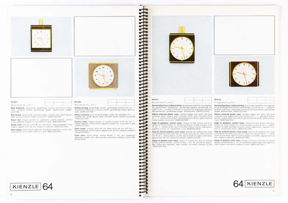 Uhrenkatalog der Kienzle Uhrenfabrik Schwenningen, von 1968, Katalognummer 305