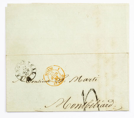 21. April 1857, Brief von Eduard Muralt (Langenthal) an S. Marti & Cie. (Montbéliard)