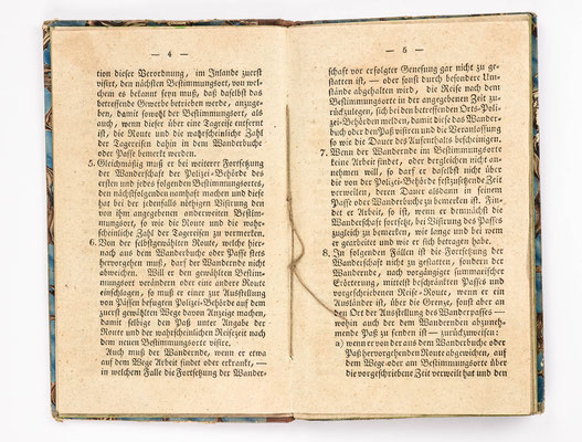 Wanderbuch des Bäckergeselle Fanz Maier Brehme, Gera 1838