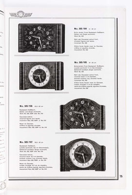 Kienzle Uhrenkatalog Nr. 634, von 1934, Seite 75