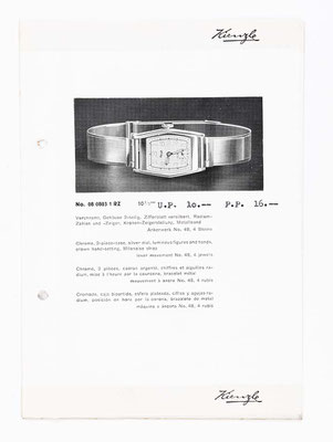 Kienzle Uhrenkatalog für Taschen- und Armbanduhren, Schwenningen, 1939, Seite 50