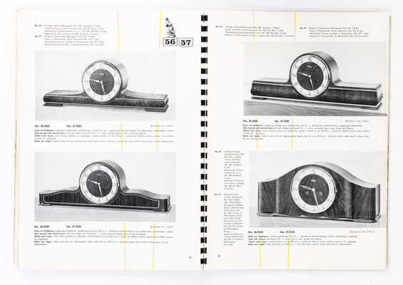 Kienzle Uhrenfabrik Schwenningen, Uhrenkatalog Nummer 153 von 1955, Seite 37