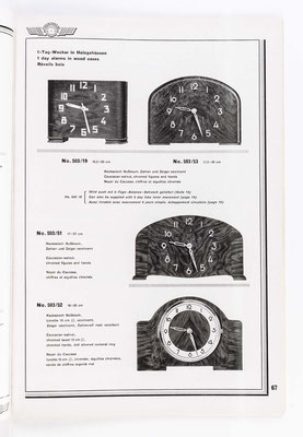 Kienzle Uhrenkatalog Nr. 634, von 1934, Seite 67