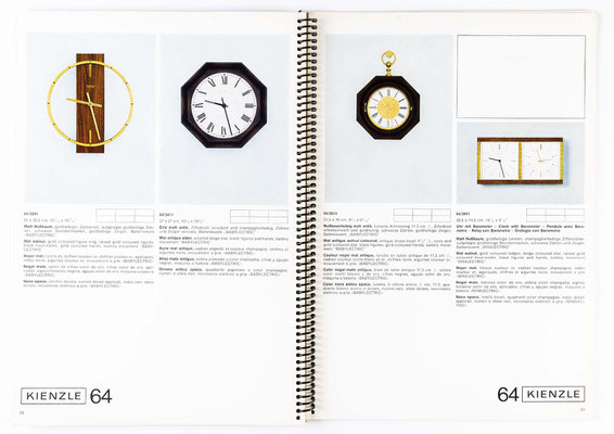 Uhrenkatalog der Kienzle Uhrenfabrik Schwenningen, von 1968, Katalognummer 305