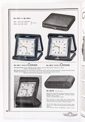 Kienzle Uhrenkatalog Nr. 634, von 1934, Seite 56