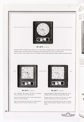 Kienzle Uhrenkatalog Nr. 634, von 1934, Seite 112