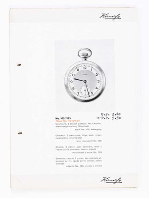 Kienzle Uhrenkatalog für Taschen- und Armbanduhren, Schwenningen, 1939, Seite 19