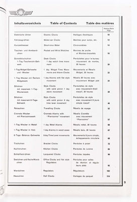 Kienzle Uhrenkatalog Nr. 634, von 1934, Seite 9