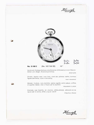 Kienzle Uhrenkatalog für Taschen- und Armbanduhren, Schwenningen, 1939, Seite 18