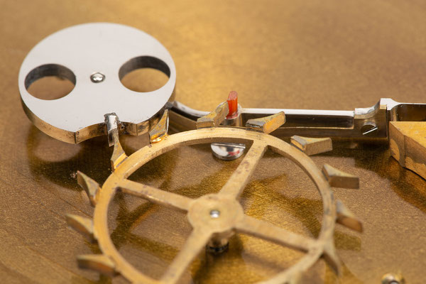 Chronometergang mit Gangfeder, Detailfoto