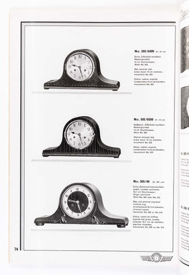 Kienzle Uhrenkatalog Nr. 634, von 1934, Seite 74