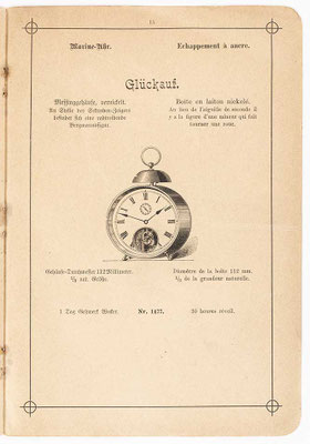 Uhrenkatalog der Firma "Gebrüder Junghans" in Schramberg, aus dem Jahre 1889, Seite 15