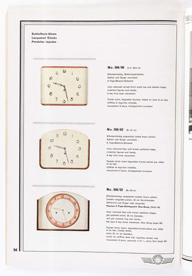 Kienzle Uhrenkatalog Nr. 634, von 1934, Seite 94