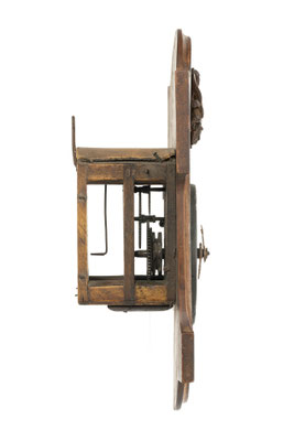 Jockele Uhr von J. Isemann, Eisenbach um 1870, Seitenansicht