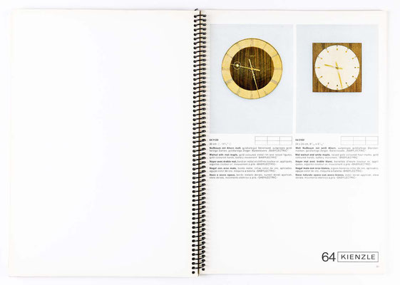 Uhrenkatalog der Kienzle Uhrenfabrik Schwenningen, von 1968, Katalognummer 305