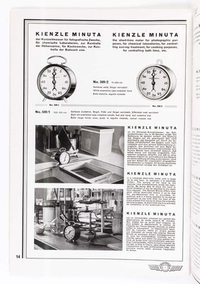 Kienzle Uhrenkatalog Nr. 634, von 1934, Seite 14