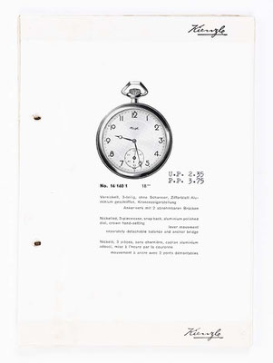 Kienzle Uhrenkatalog für Taschen- und Armbanduhren, Schwenningen, 1939, Seite 5