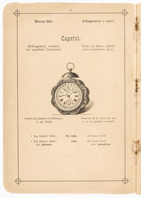 Uhrenkatalog der Firma "Gebrüder Junghans" in Schramberg, aus dem Jahre 1889, Seite 20