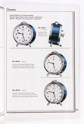 Kienzle Uhrenkatalog Nr. 634, von 1934, Seite 59