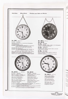 Kienzle Uhrenkatalog Nr. 634, von 1934, Seite 96