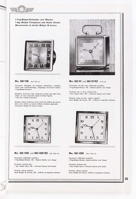 Kienzle Uhrenkatalog Nr. 634, von 1934, Seite 23