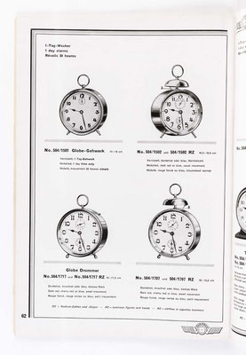 Kienzle Uhrenkatalog Nr. 634, von 1934, Seite 62