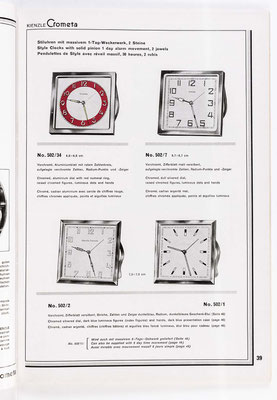 Kienzle Uhrenkatalog Nr. 634, von 1934, Seite 39