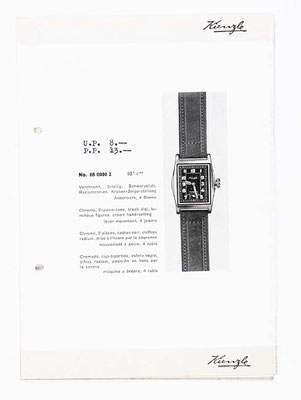 Kienzle Uhrenkatalog für Taschen- und Armbanduhren, Schwenningen, 1939, Seite 45