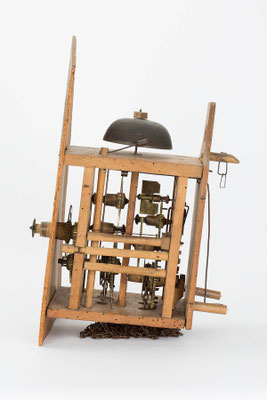 Seitenansicht rechts, Schwarzwälder Schilderuhr um 1800