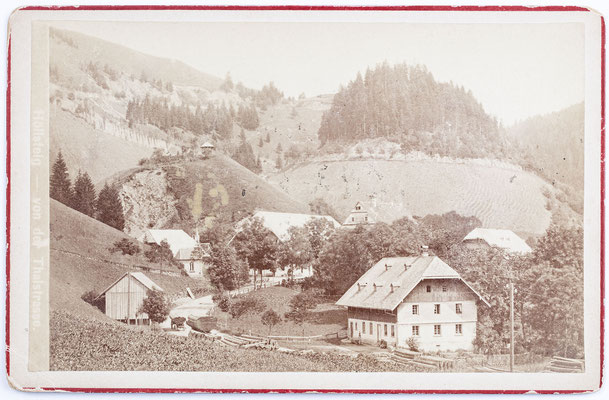 Höllsteig im Höllental von der Talstraße aus gesehen, historisches Foto von um 1880