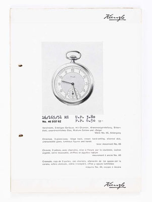 Kienzle Uhrenkatalog für Taschen- und Armbanduhren, Schwenningen, 1939, Seite 11