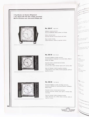 Kienzle Uhrenkatalog Nr. 634, von 1934, Seite 36