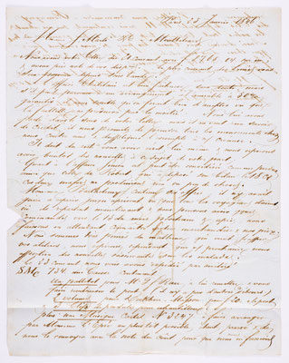 25. Januar 1846, Brief von S. Marti (Paris) an S. Marti & Cie. (Montbéliard), Inhalt 1