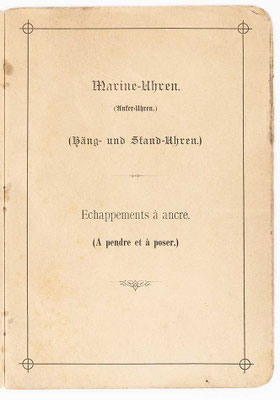 Uhrenkatalog der Firma "Gebrüder Junghans" in Schramberg, aus dem Jahre 1889, Seite 3