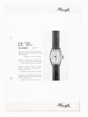 Kienzle Uhrenkatalog für Taschen- und Armbanduhren, Schwenningen, 1939, Seite 48